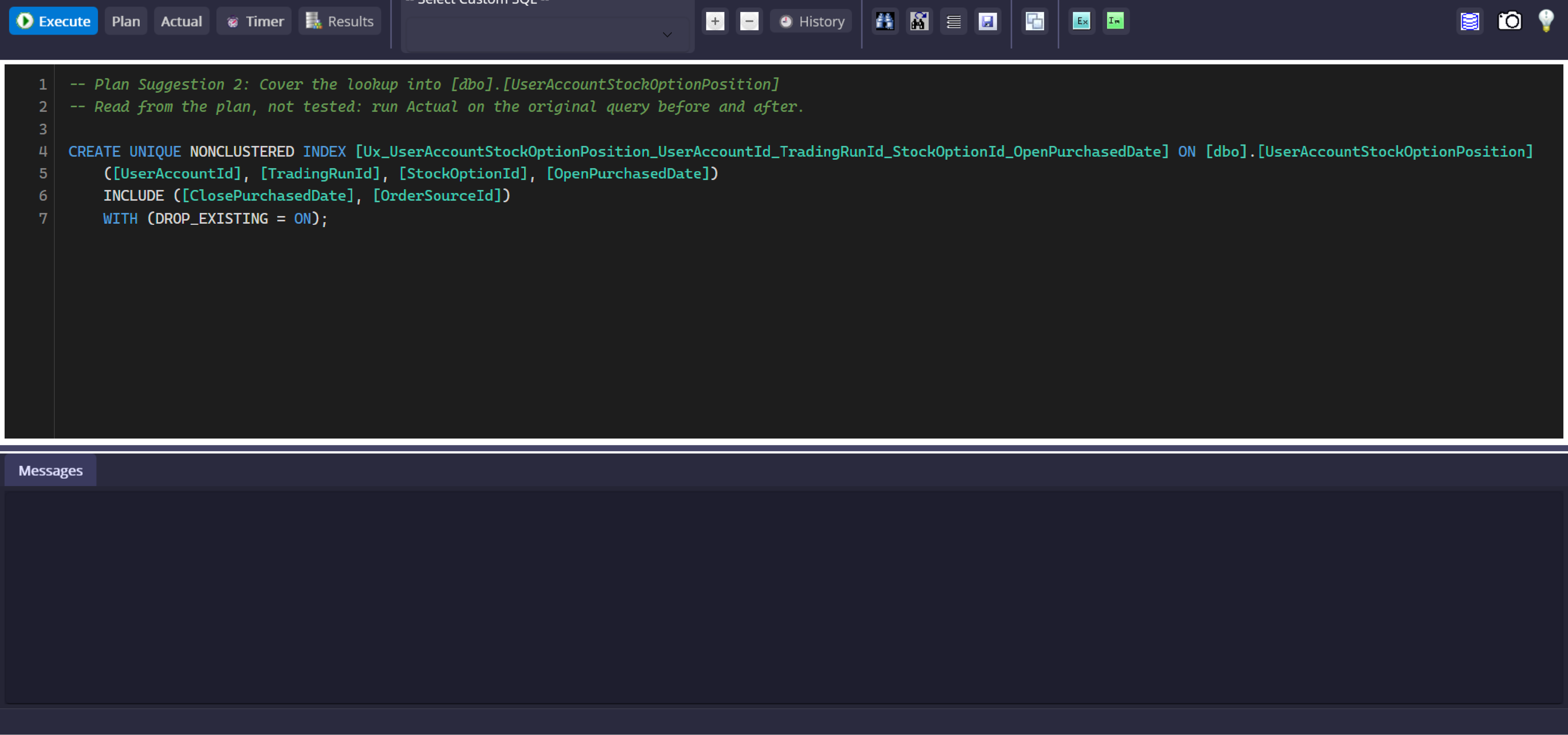 Query Window after the scheduled query completes